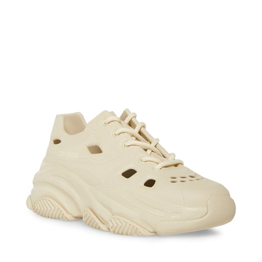 Beige Steve Madden Possessive Marble Women's Sneakers | PH 1369JPX